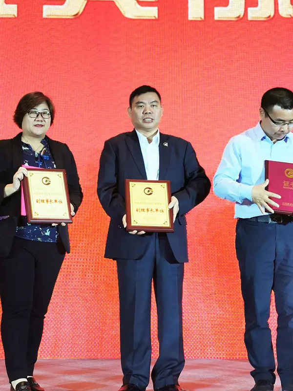 迪歐集團(tuán)副總裁黃云林接受牌匾 迪歐集團(tuán)副總裁黃云林接受牌匾