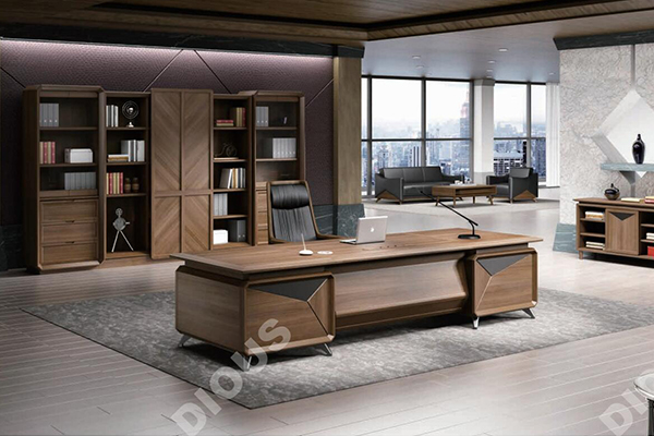 新品-新中式實(shí)木大班臺(tái)-唯藝系列-迪歐家具